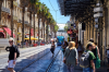 Montpellier métropole la plus attractive de France – Une rue de Montpellier avec le tramway