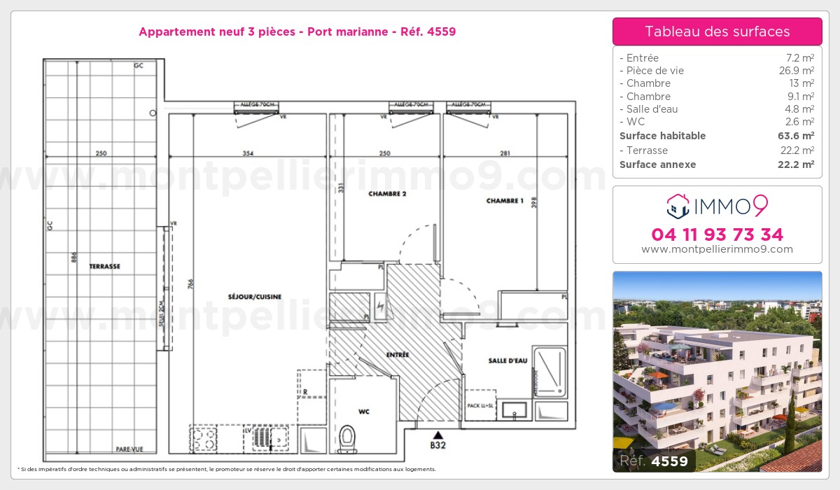 Plan et surfaces, Programme neuf  Référence n° 