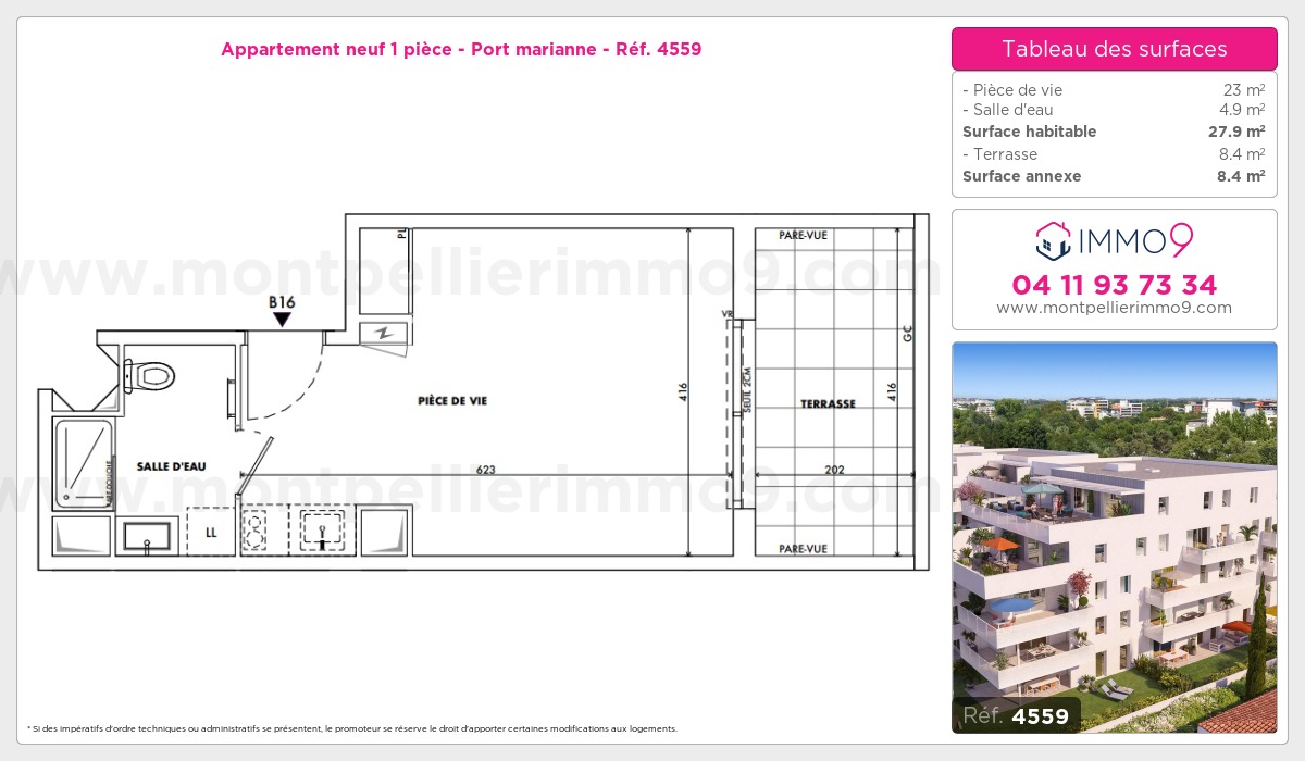 Plan et surfaces, Programme neuf  Référence n° 