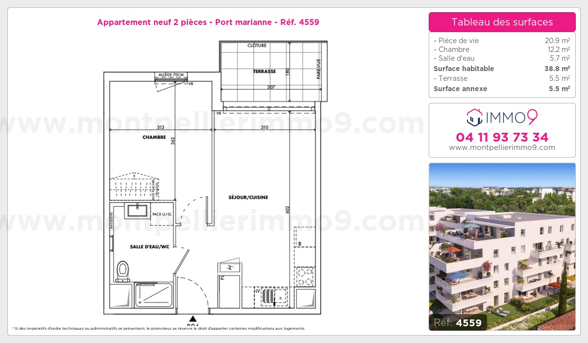 Plan et surfaces, Programme neuf  Référence n° 