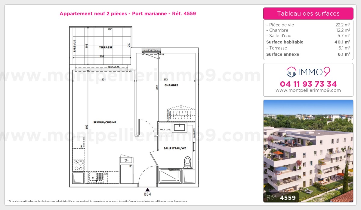 Plan et surfaces, Programme neuf  Référence n° 