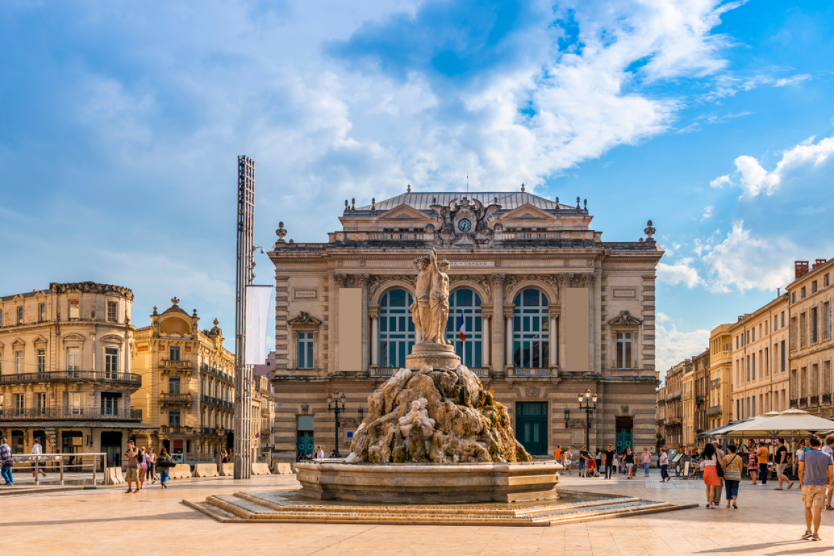 Place de la comédie à Montpellier