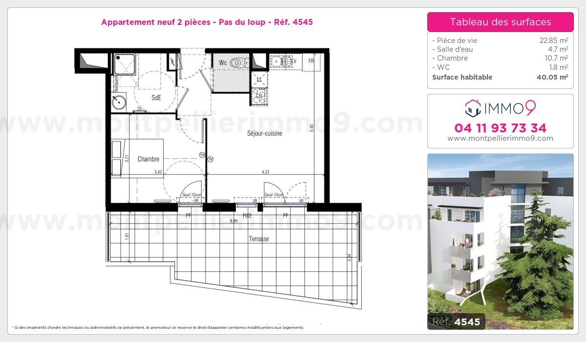 Plan et surfaces, Programme neuf  Référence n° 