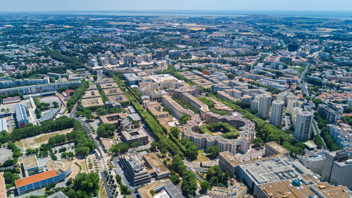 Vue aérienne de Montpellier