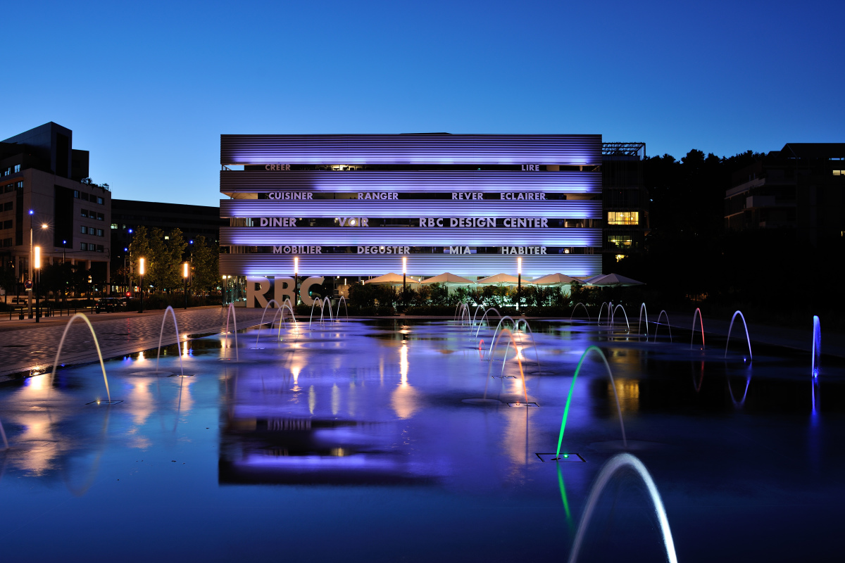 Montpellier architecture - La boutique RDC Design de nuit à Montpellier