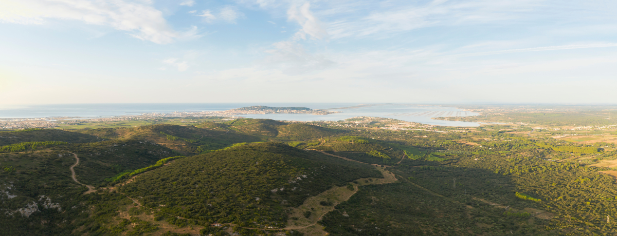 Pyramide d’Argent - Vue aérienne de l’Hérault