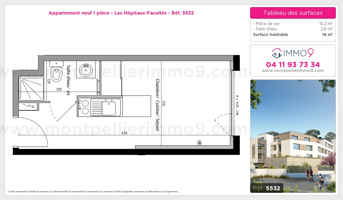 Plan et surfaces, Programme neuf  Référence n° 