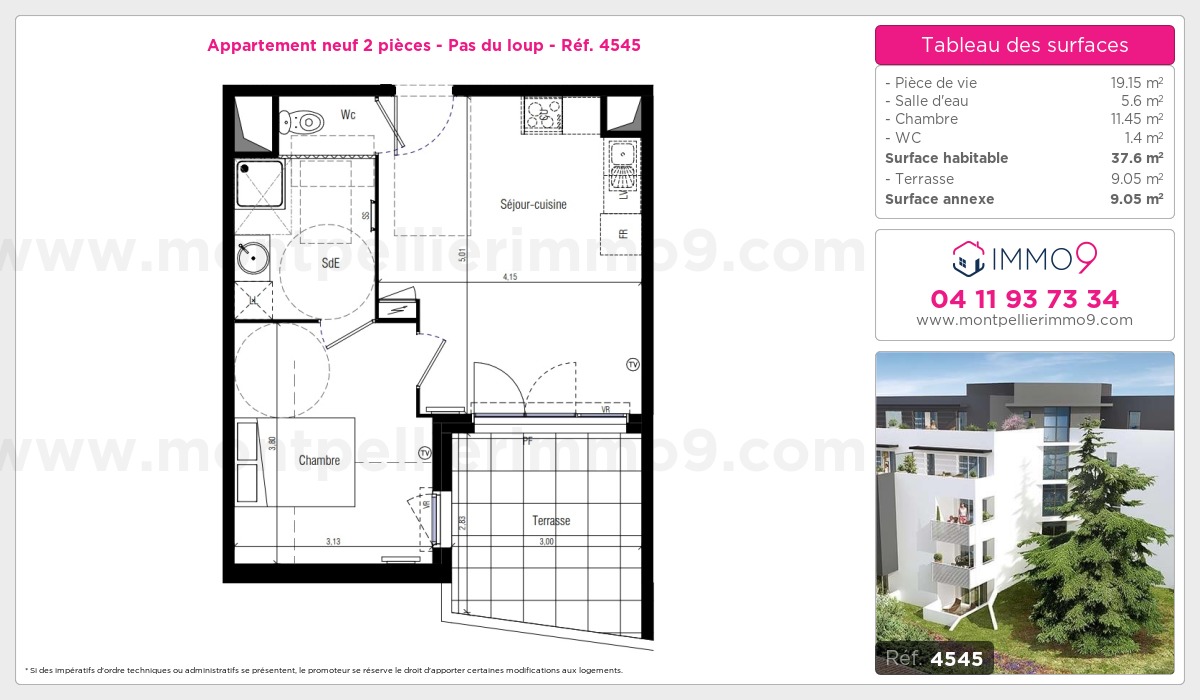 Plan et surfaces, Programme neuf  Référence n° 