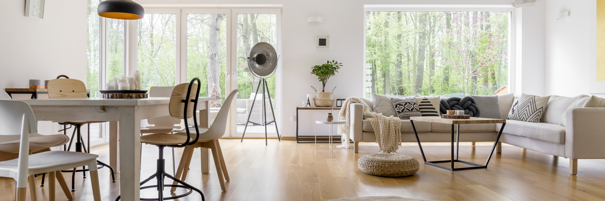 Les appartements neufs loués par IMMO9 Gestion sont lumineux et spacieux location appartement neuf montpellier - Pièce de vie lumineuse dans un appartement moderne