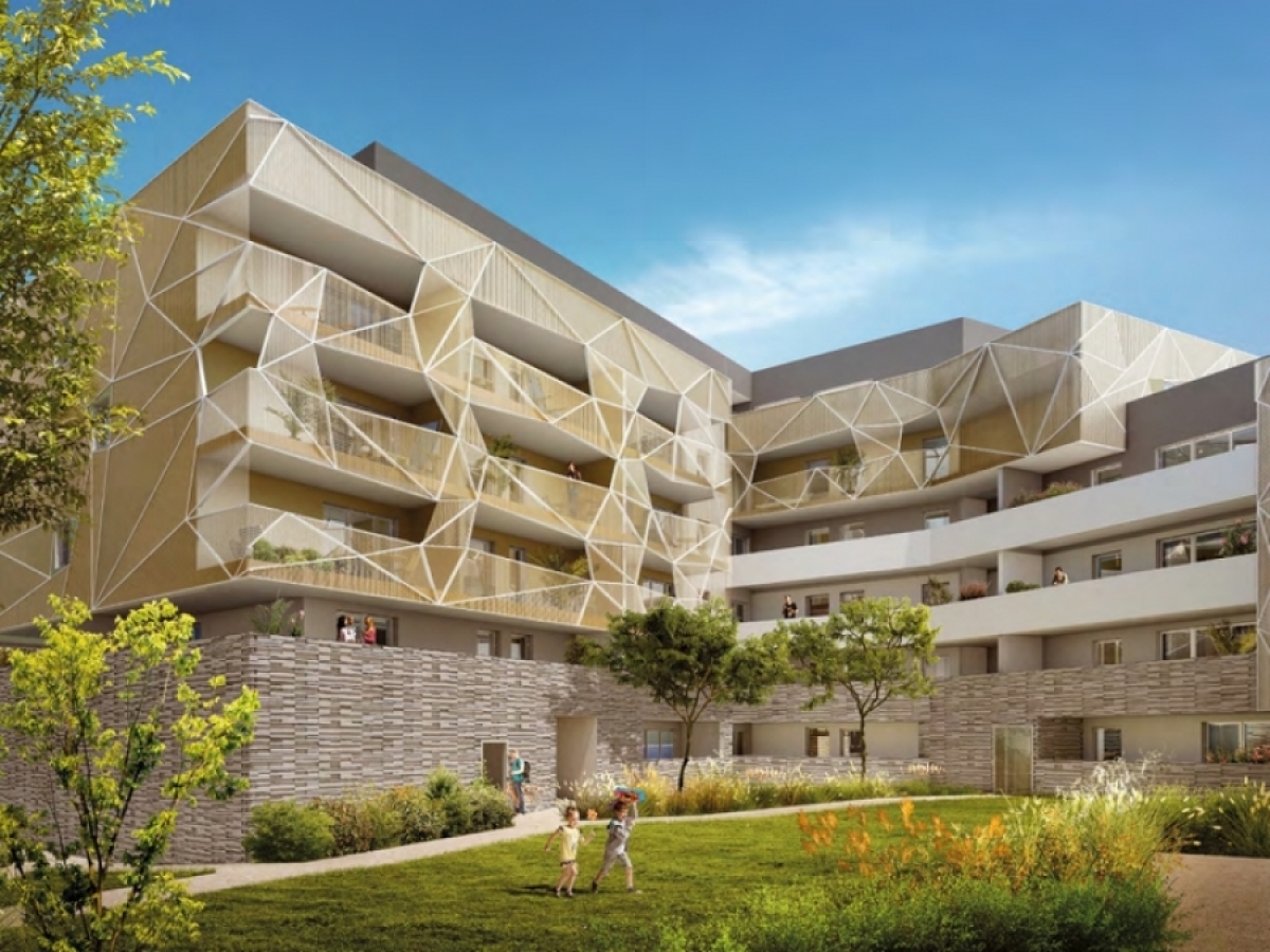 vue sur la résidence Ekla à Montpellier Bouygues Immobilier – Résidence Ekla dans le quartier Port Marianne