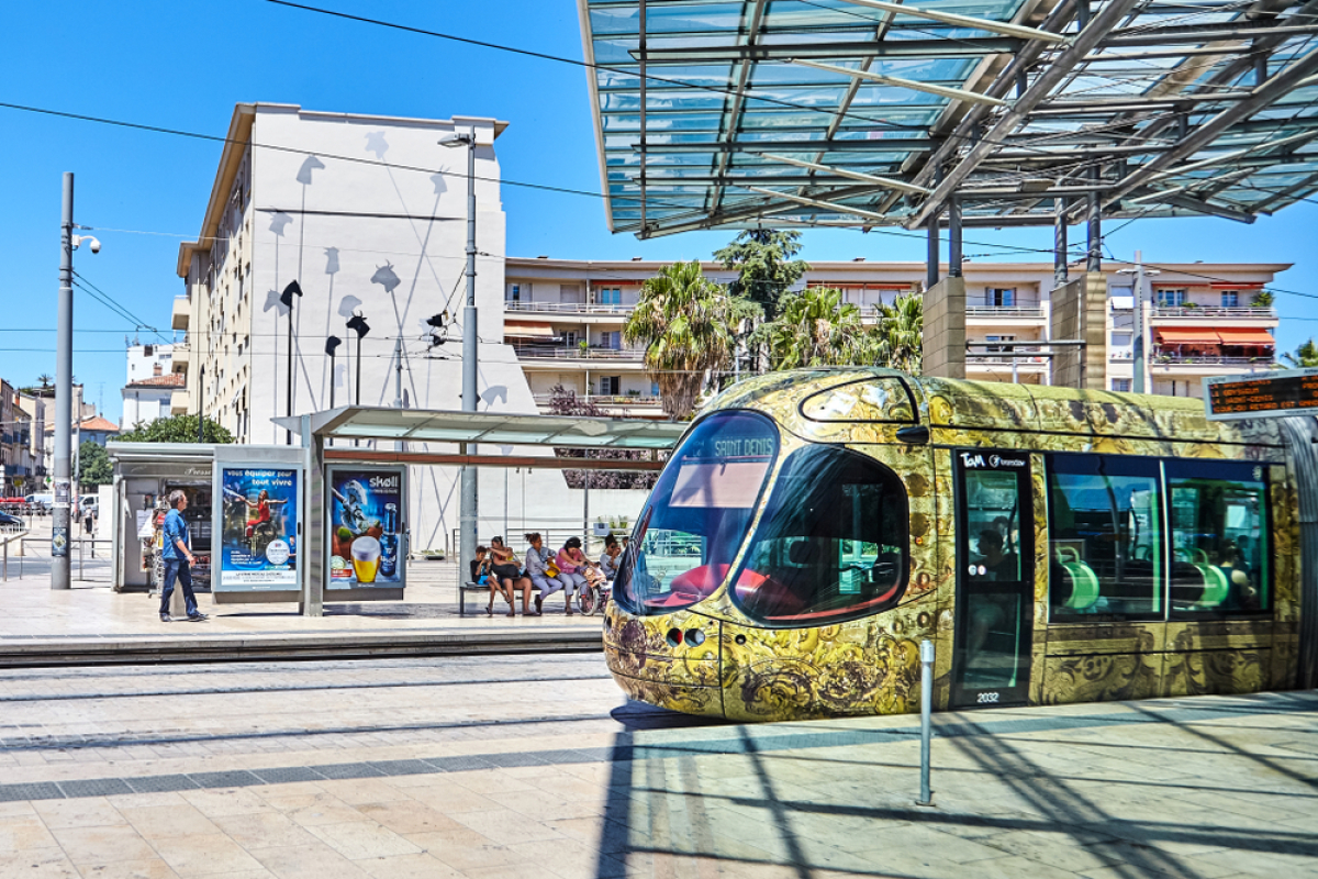 Ville de Montpellier. Ville de Montpellier avec Tramway