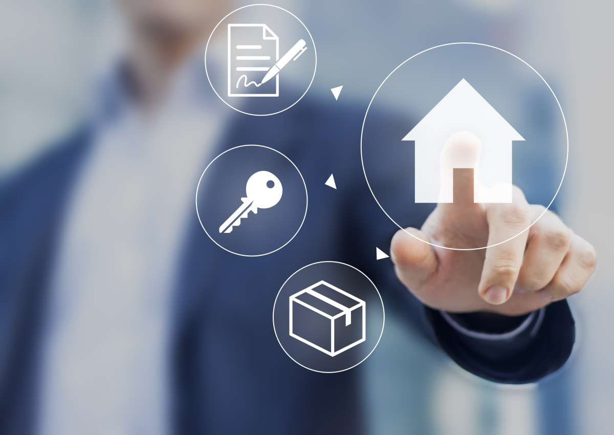 Le mouvement French Proptech permet aux entrepreneurs de développer des projets pour le secteur immobilier French Proptech – Concept du secteur immobilier digitalisé