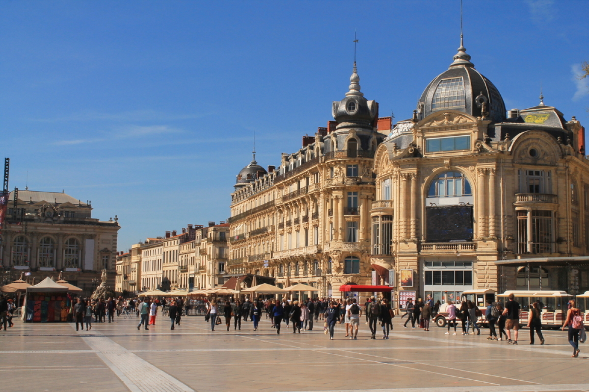 Toute l’histoire de Montpellier Histoire de Montpellier – vue sur la place de la Comédie