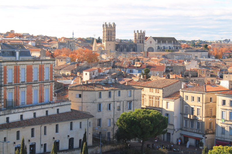 Vue sur la vieille ville de Montpellier