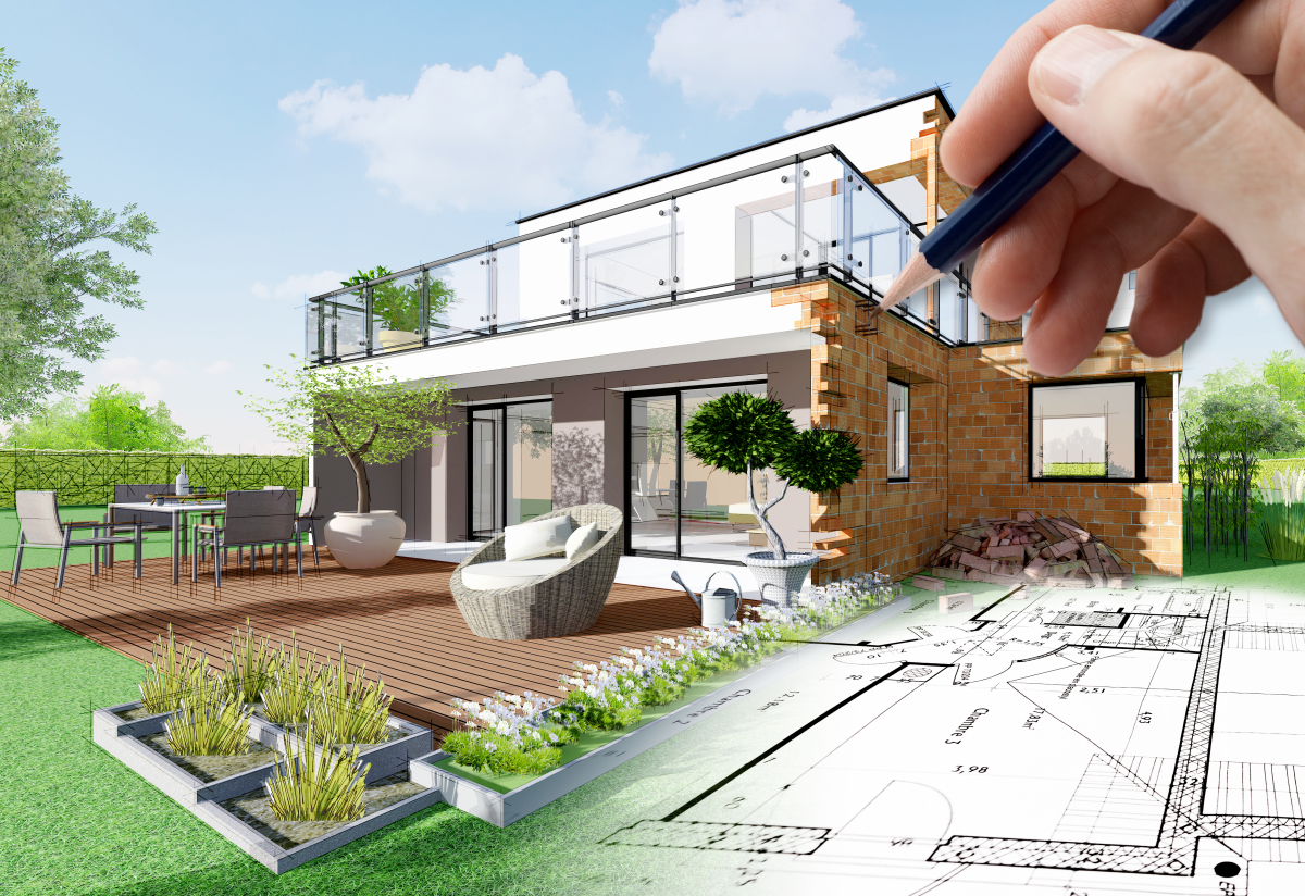 maison clé en main Montpellier – une maquette 3D avec plan d’une maison moderne