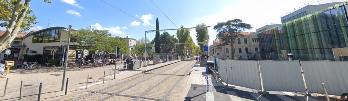 L'avenue du professeur Grasset contribue au dynamisme du quartier La station de tramway Boutonnet à Montpellier