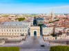 les folies architecturales à Montpellier – vue aérienne sur l'Arc de Triomphe à Montpellier