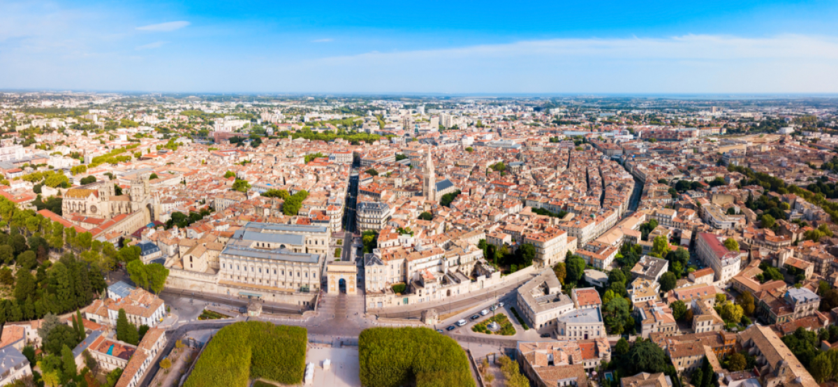 L’investissement locatif en zone A Pinel à Montpellier Nouveau zonage loi Pinel 2022 – Vue aérienne en panorama de la ville de Montpellier en zone
A Pinel