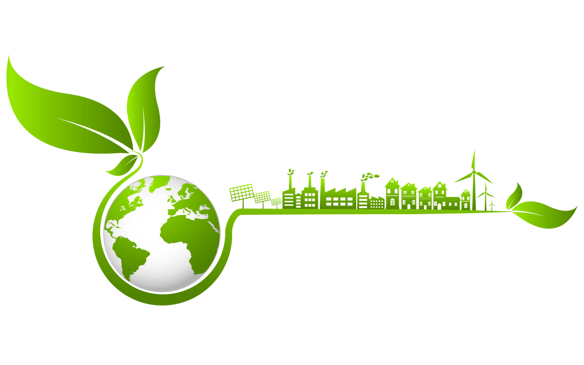 label bas carbone – illustration planète et ville écologique