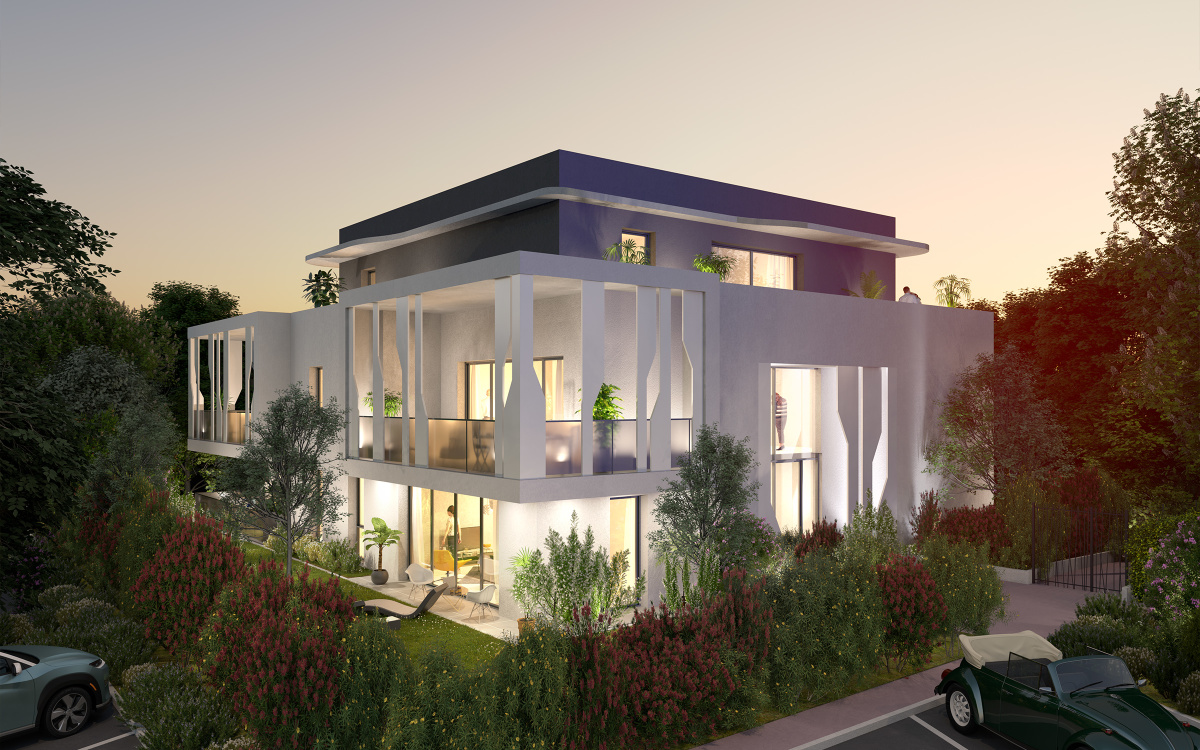Castelnau-le-Lez propose une trentaine de programmes immobiliers neufs Immobilier neuf Hérault - Vue 3D de la résidence neuve Khara à Castelnau-le-Lez