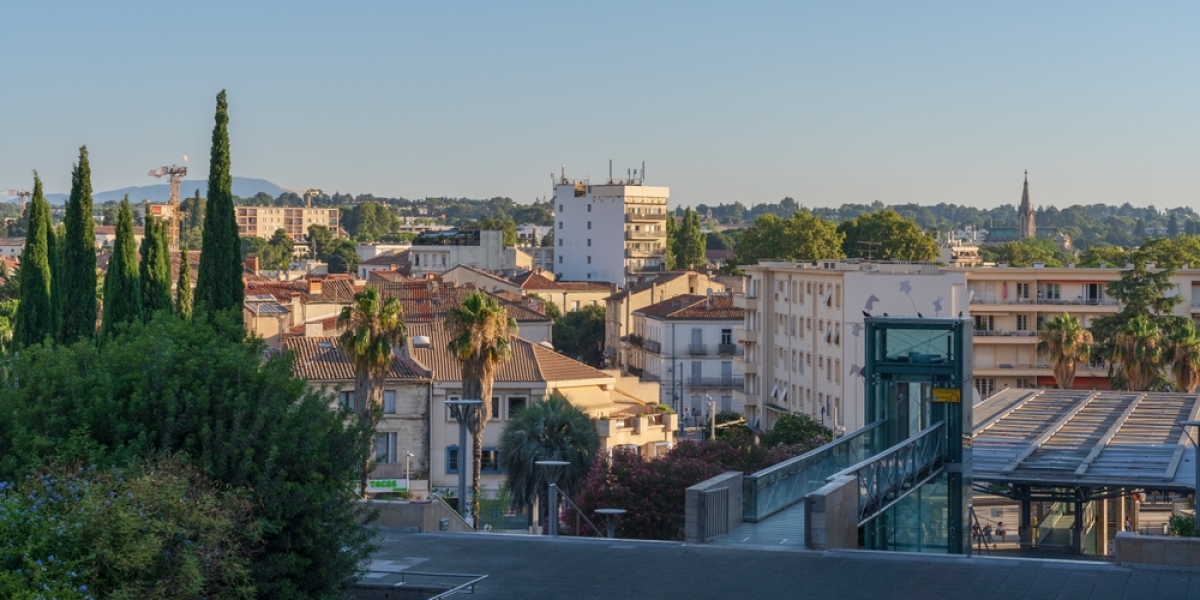 Aiguelongue est un quartier résidentiel très prisé où investir à Montpellier en 2024 – vue aérienne du quartier Aiguelongue