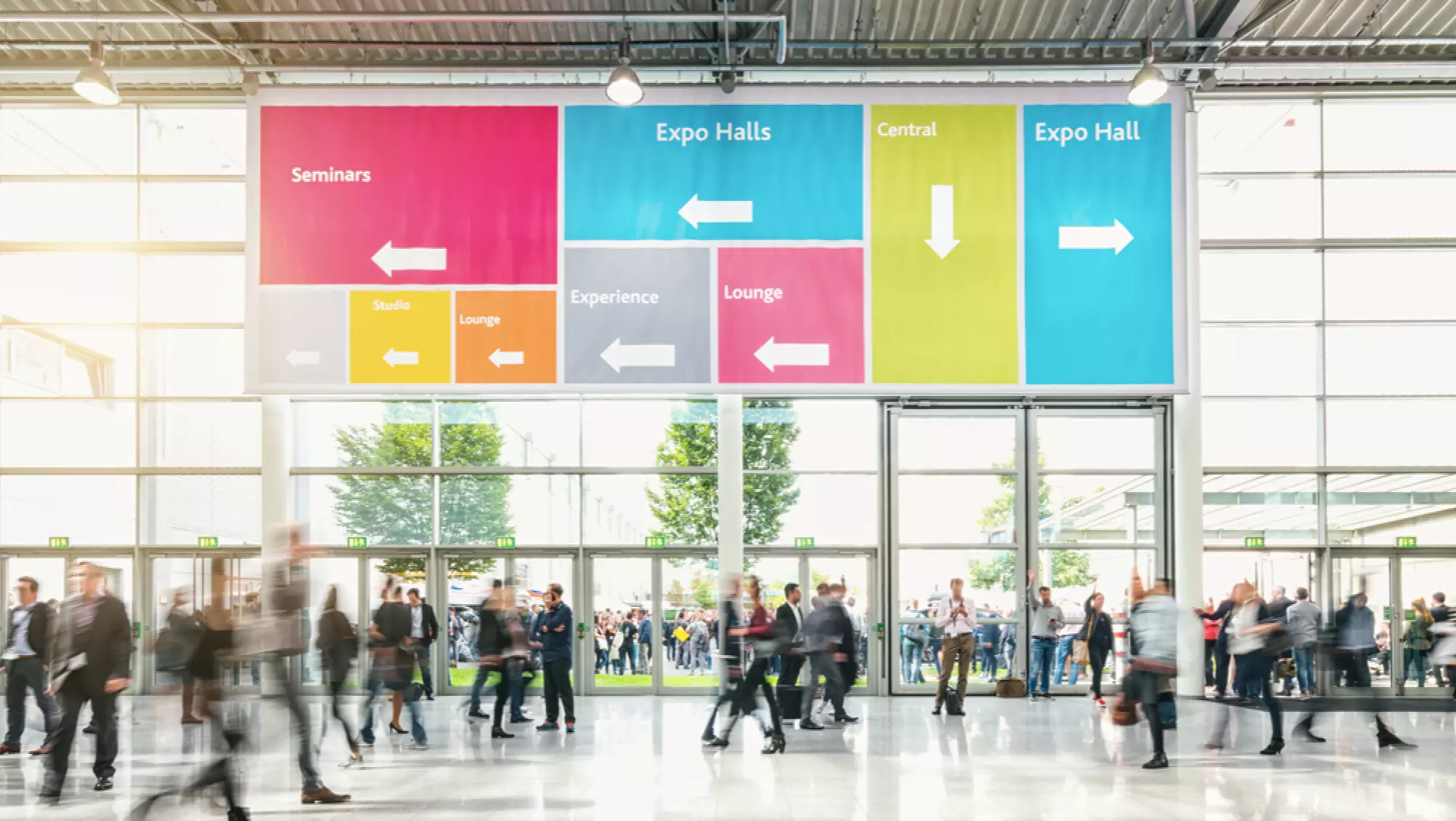 Photographie d'un hall d'exposition