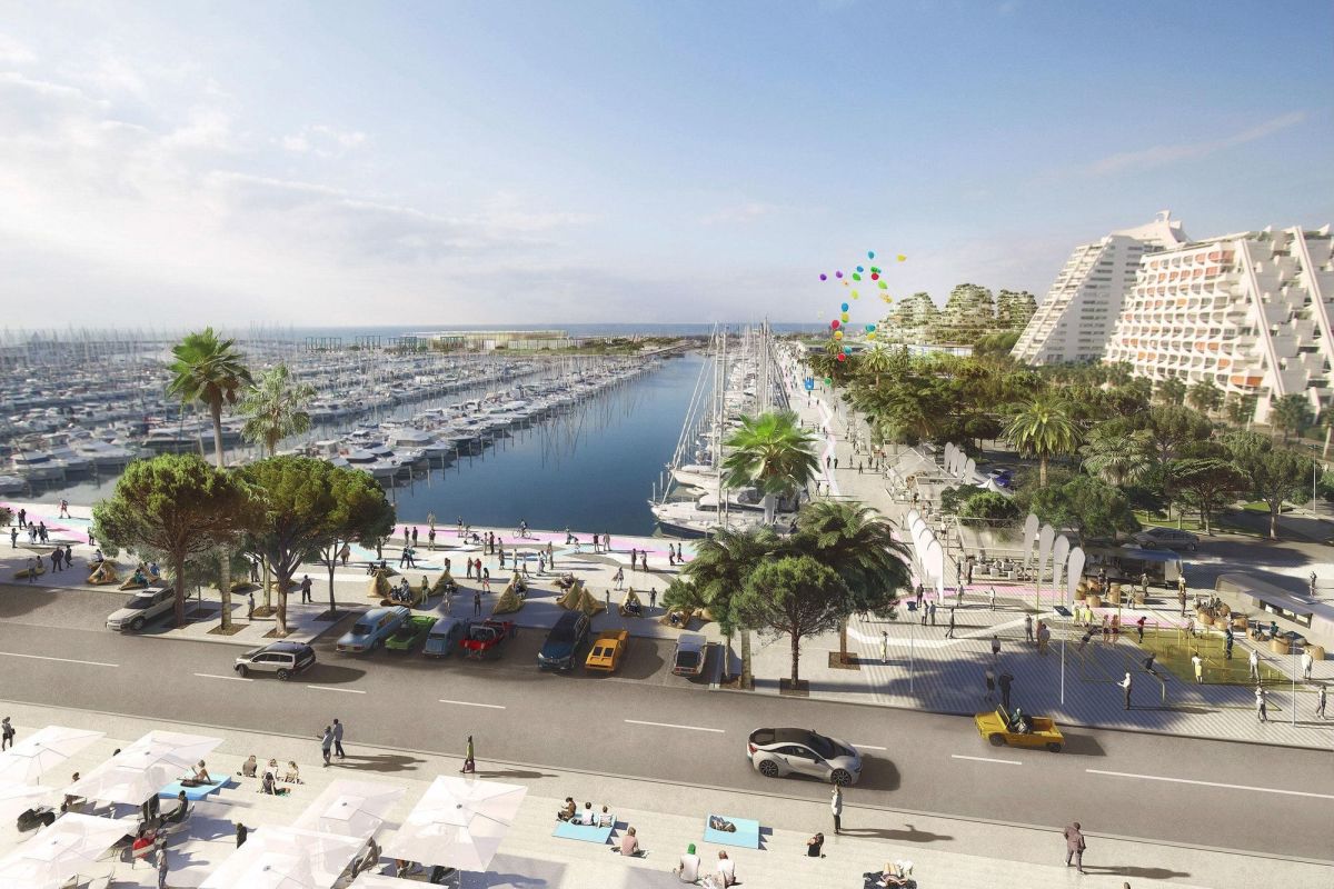 le projet ville-port à la grande motte – les quais du port de plaisance après