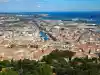 la côte Frontignan Sète vue du ciel