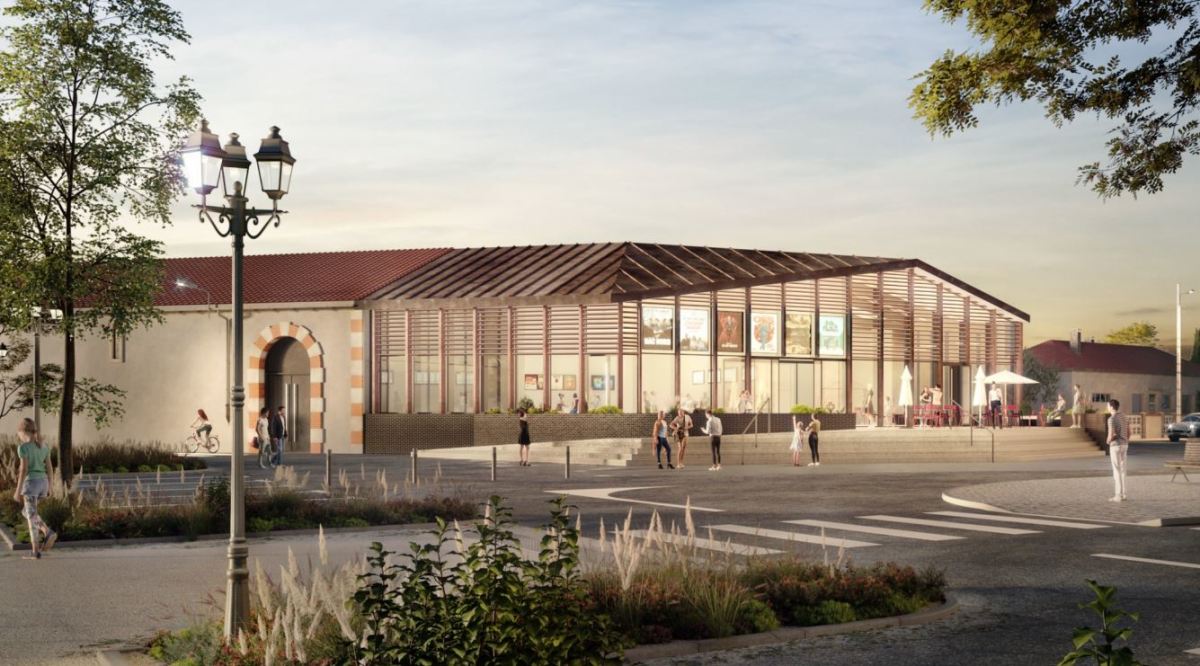 Le nouveau pôle culturel s’inscrit dans un projet de réaménagement du cœur de ville frontignan pole culturel – visuel du projet de pole culturel à Frontignan