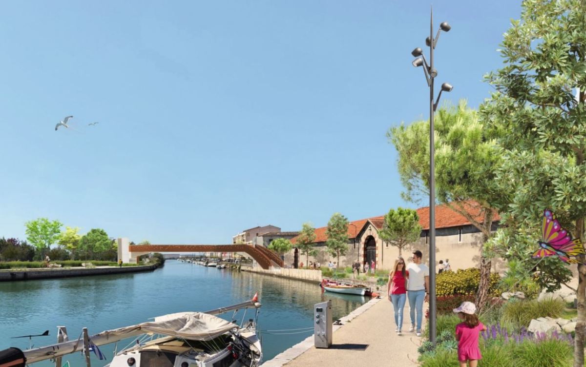 Des aménagements annexes comme les quais font partie du projet frontignan pole culturel – visuel du nouveau quai