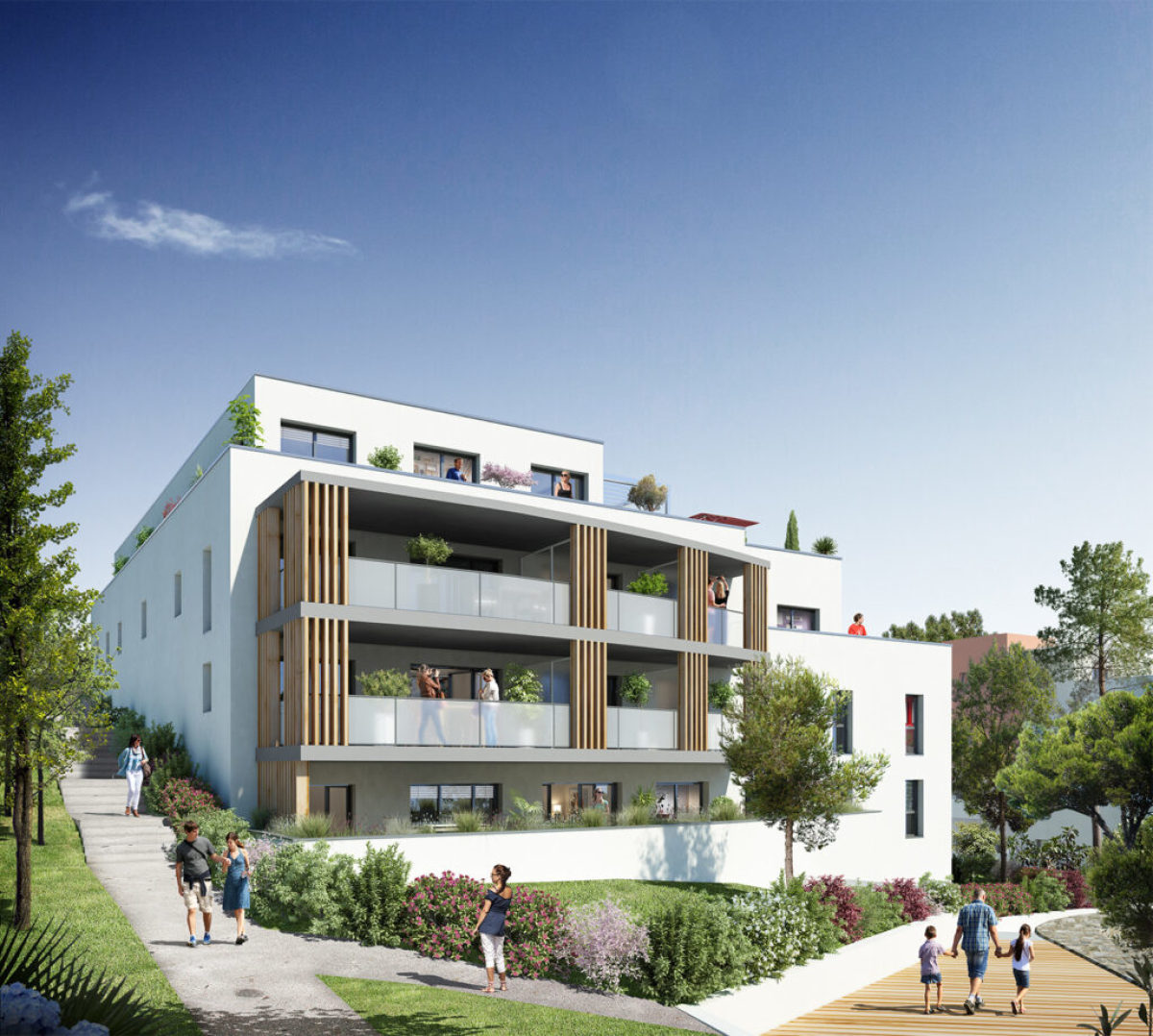 Programme neuf Jardin de l'arche : Appartements neufs à Les Hôpitaux-Facultés référence 7138, aperçu n°0