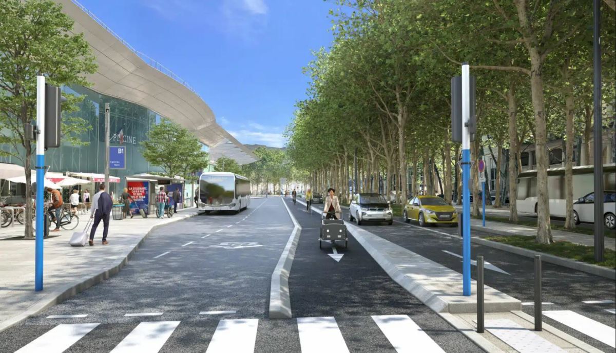 projet bustram montpellier reunions publiques – le terminus du bustram à Antigone