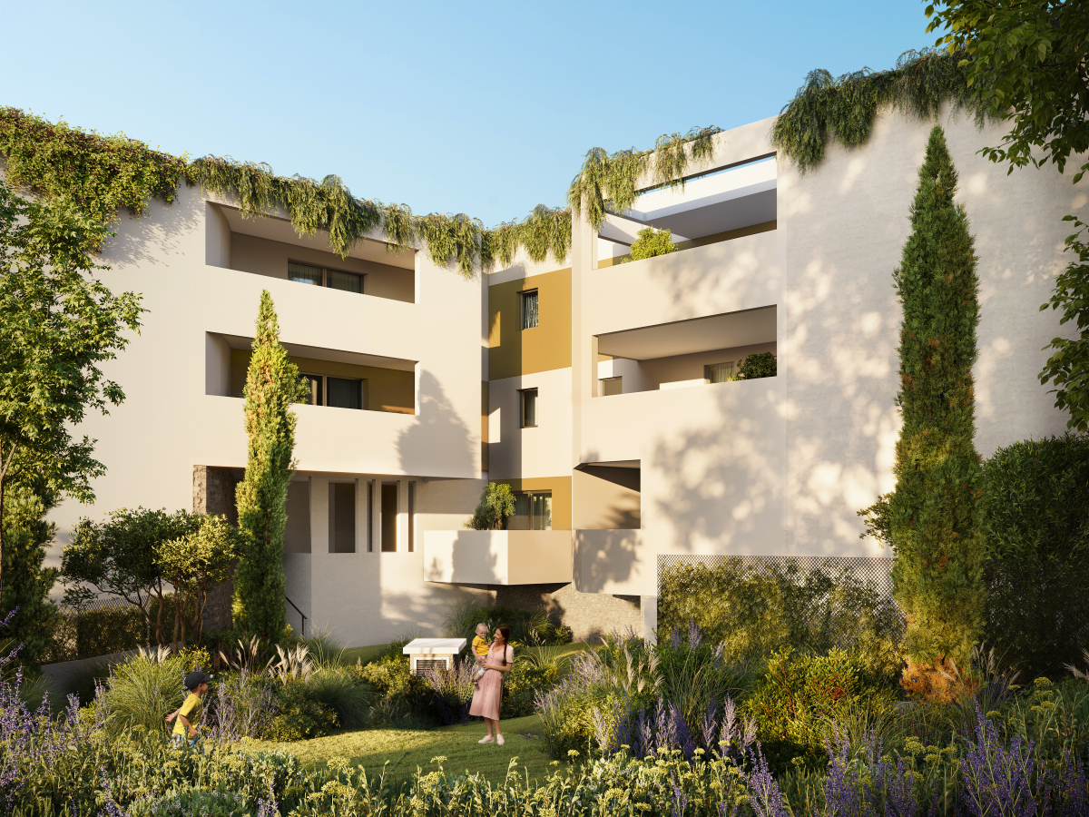 Programme neuf Blanc Coton : Appartements neufs à Castelnau-le-Lez référence 7281, aperçu n°2