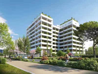 Programme neuf Villa Laurès : Logements neufs Montpellier : Port marianne référence 7402
