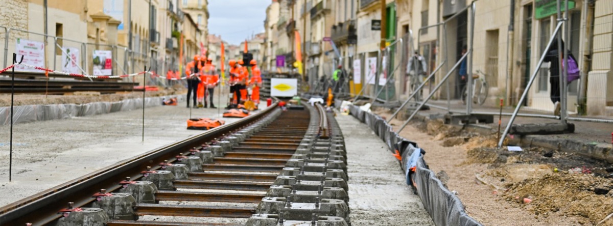 tramway ligne 5 Montpellier – les travaux de la ligne 5