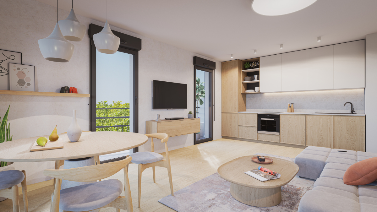 Programme neuf Opale et Sens : Appartements neufs à Estanove référence 7450, aperçu n°1