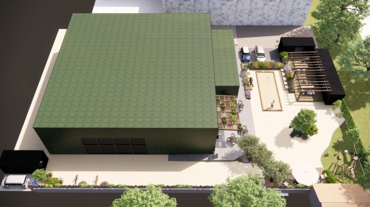 tiers lieu restanque montpellier – Visuel 3D du tiers-lieu restanque