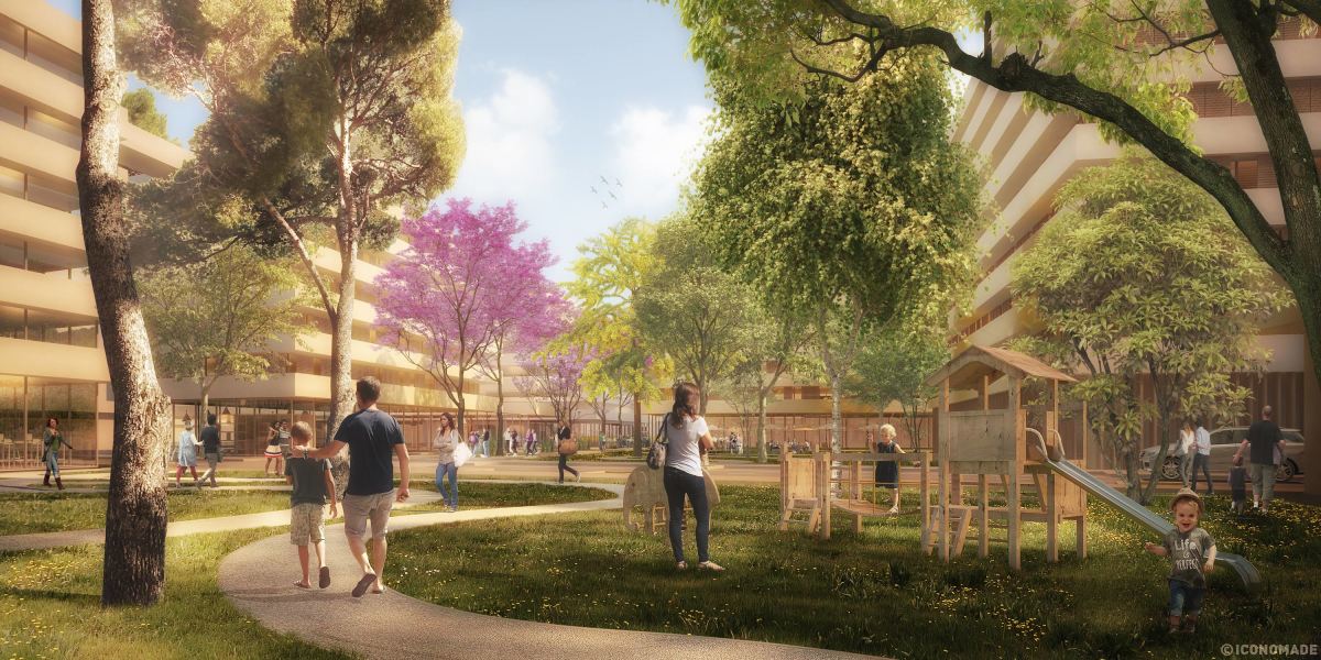zac entrée est sète – visuel espace vert ZAC Entreée est – rive sud à Sète