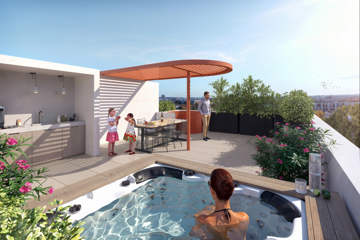 Programme neuf Villégiales Clair de Lum : Appartements neufs à Estanove référence 7696, aperçu n°7