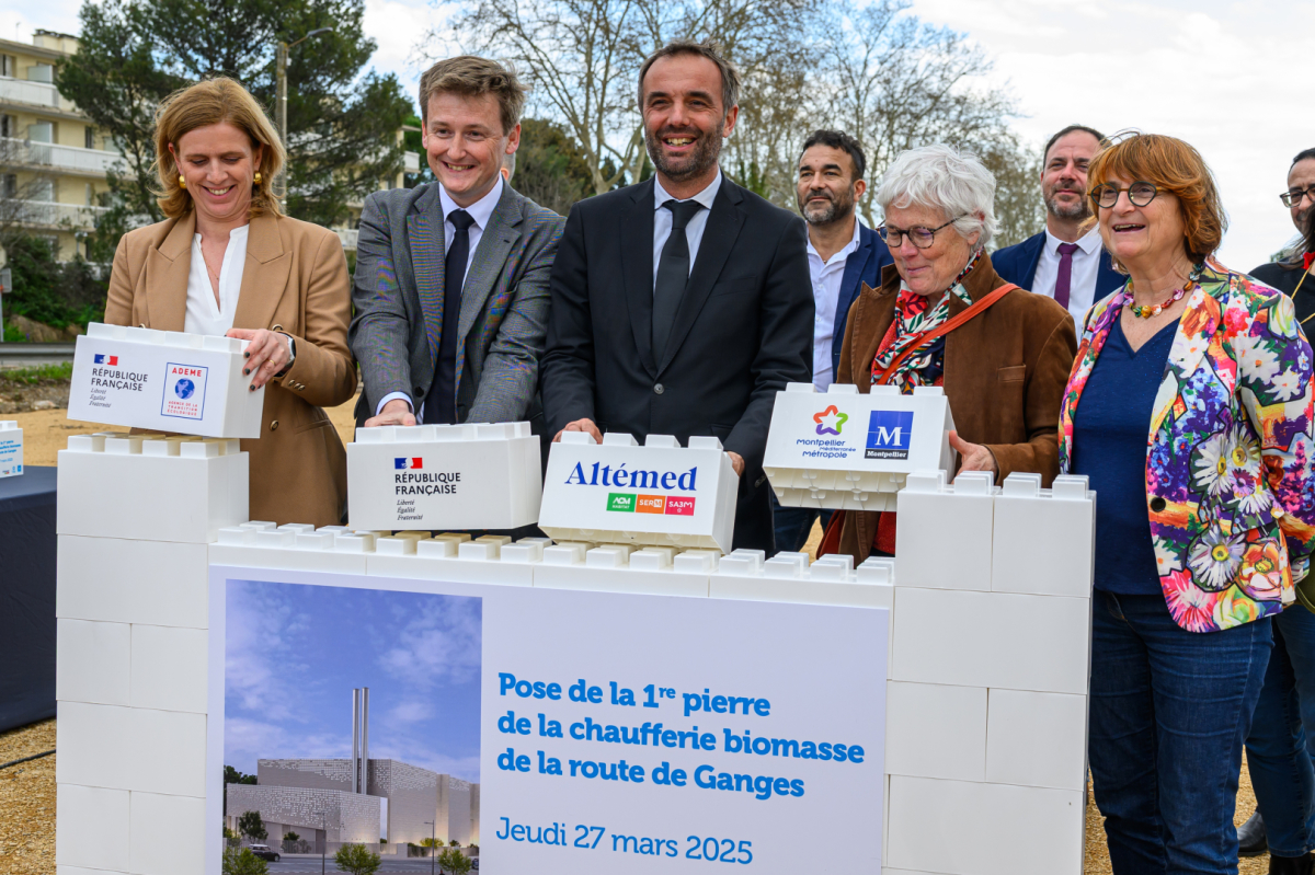La pose de la première pierre de la chaufferie biomasse Nord Alco est symbolique réseau de chaleur nord alco montpellier – pose de la première pierre chaufferie biomasse