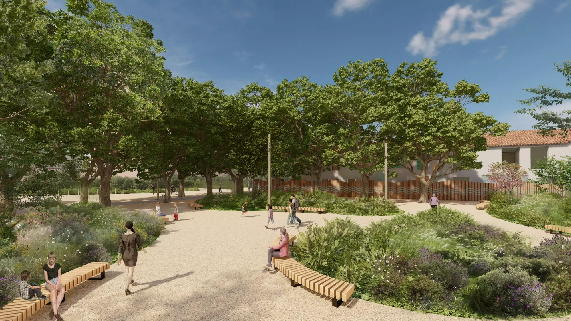 Parc Jacques Chirac parvis Natoire