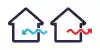 pictogramme de la gestion de la chaleur dans un logement